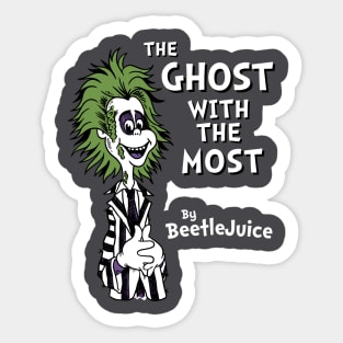 The Ghost with the Most - Creepy Cute Goth Cartoon - Children's Book Sticker